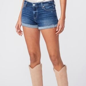 PAIGE Jimmy Jimmy Denim Shorts Roll Up Cuff Size 29